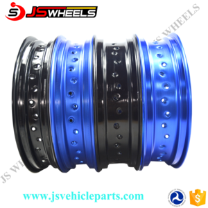 17 Inch Super Motard Motorcycle Blue Alloy Spoked motorcycles wheel Rims for WR450