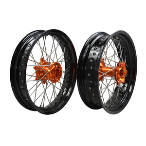 17 Inch Motorcycle Motard Spoke Rim 36 Holes Supermoto Wheels