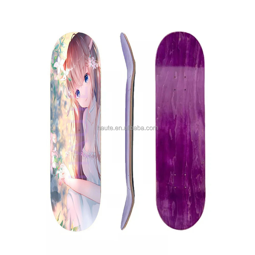 Wood Double Rocker Deck Skate Board Four Wheels Longboard Skateboard 60*15cm Deck skateboard deck custom print