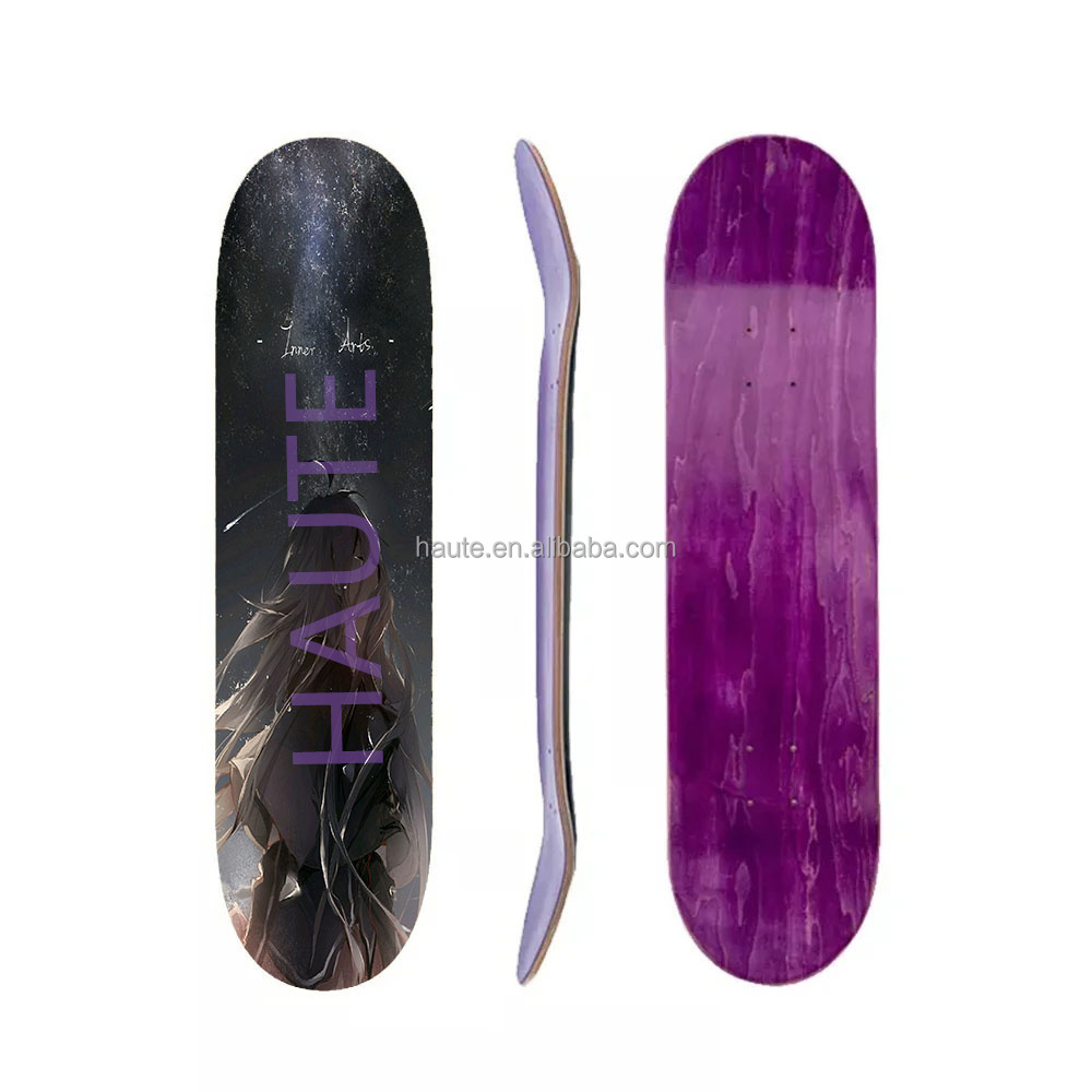 Wood Double Rocker Deck Skate Board Four Wheels Longboard Skateboard 60*15cm Deck skateboard deck custom print