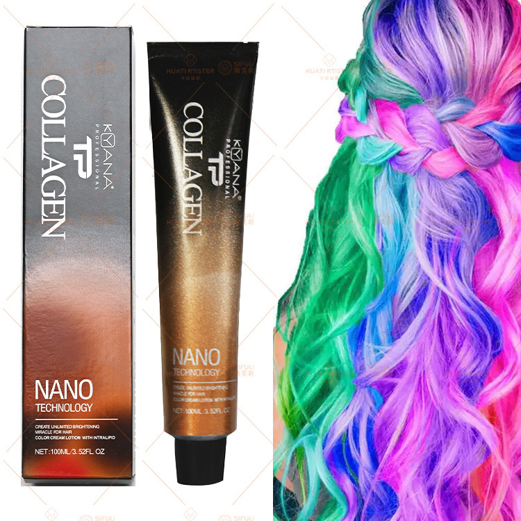 Huati Sifuli KYANA salon Ammonia Free Black Coloring Shampoo Dye Hair Colour Hair Color Cream