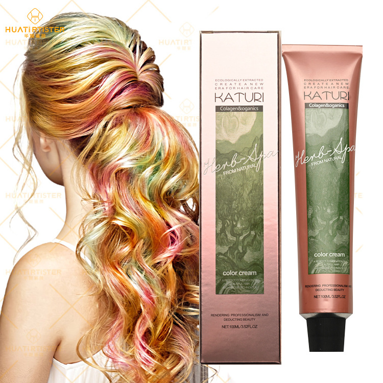 Huati Sifuli KATURI Natural Organic ingredients salon professional ion permanent professional italian hair color brands