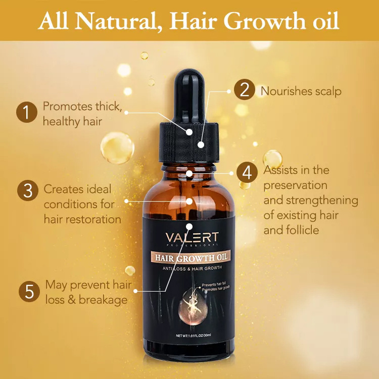 wholesale hair loss products for African 100% natural organic private label hair care products 30ml hair growth serum oil