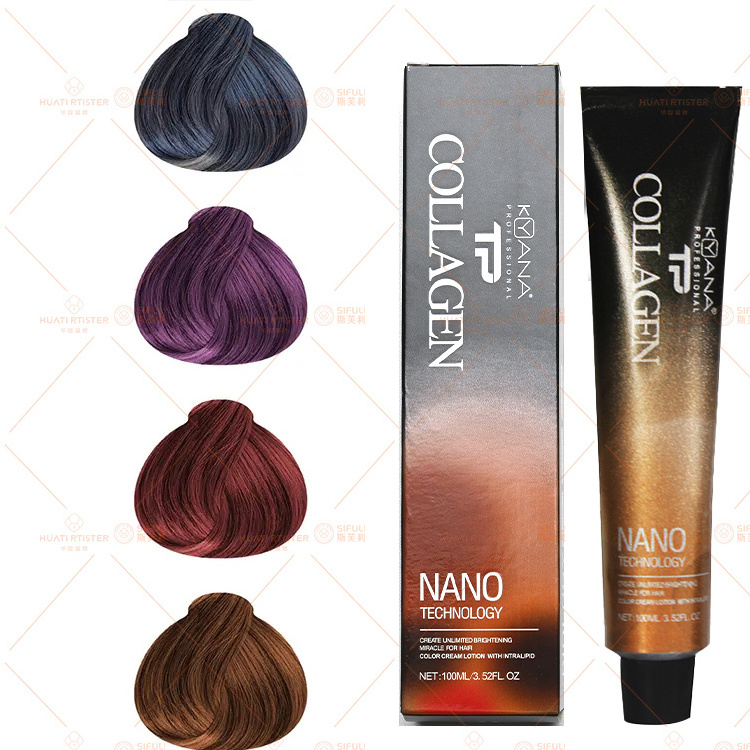 Huati Sifuli KYANA salon Ammonia Free Black Coloring Shampoo Dye Hair Colour Hair Color Cream