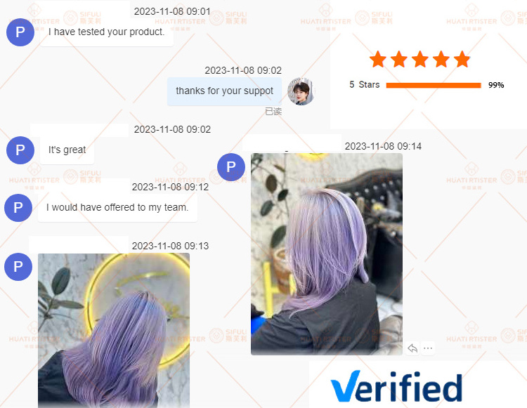 Huati Sifuli OEM Maymbea 100ml Professional Salon Use No Ammonia Hair Dye black pink purple red blue Hair Color Cream