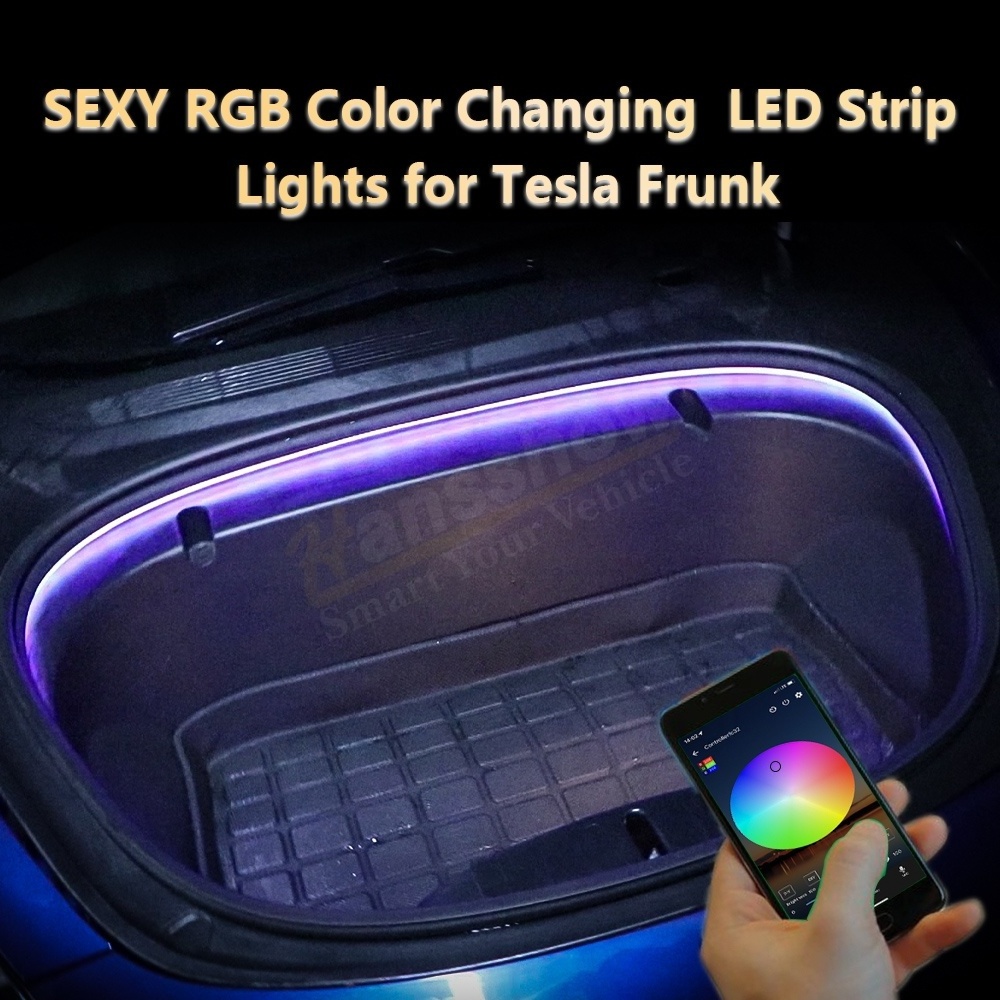 Model 3/Y/S/X Frunk Brighten LED Strip Modified Lighting for Tesla Model 3 Y S X Waterproof LED Strip