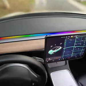 Hansshow Model 3/Y Dashboard Air Outlet  64 Colorful RGB Light Strip For Tesla Interior Lighting Upgrade