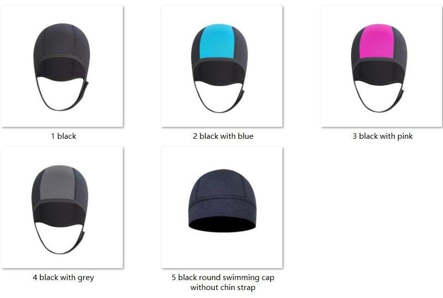 Customized 2.5mm Neoprene Swimming Cap Warm Diving Cap Hat with Adjustable Chin Strap Diving Hood