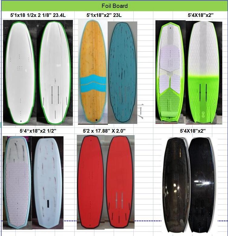 Customized Logo Printed  EPS Fiberglass Carbon Fiber Hydrofoil Surfboards