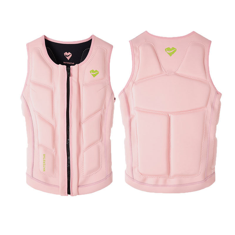 Fashion Design Women Pink Red Orange Neoprene PVC Foam Buoyancy JetSki Surf Life Saving Jacket Impact Vest