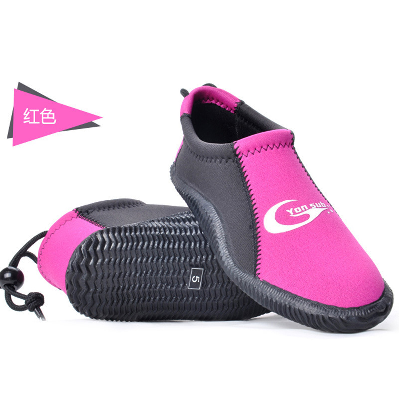 Customized Logo Anti-Slip 3mm Neoprene No Zipper Adjustable Strap Surf Boties Water Reef Shoes Snorkeling Beach Shoes