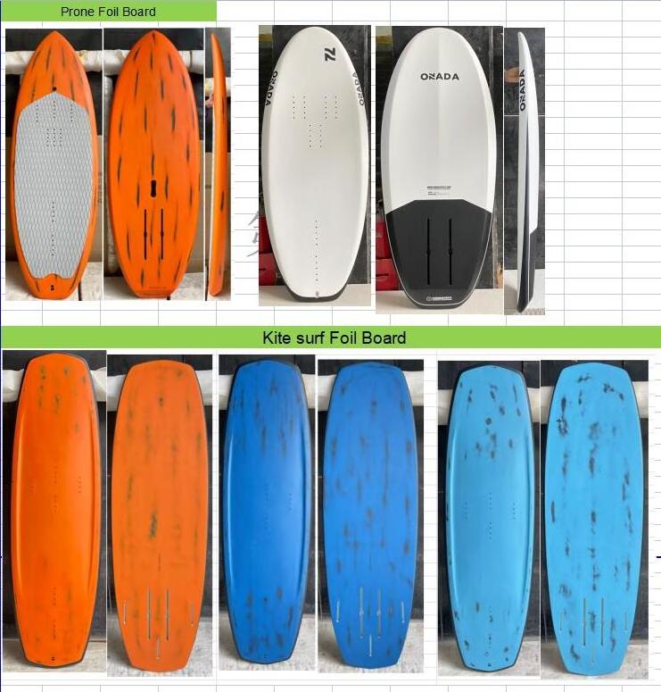 Customized Logo Printed  EPS Fiberglass Carbon Fiber Hydrofoil Surfboards