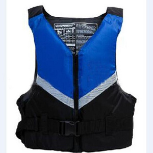 Customized Wholesale High Quality Adults Blue Oxford EPE Foam Life Jacket Safety Device Life Vest