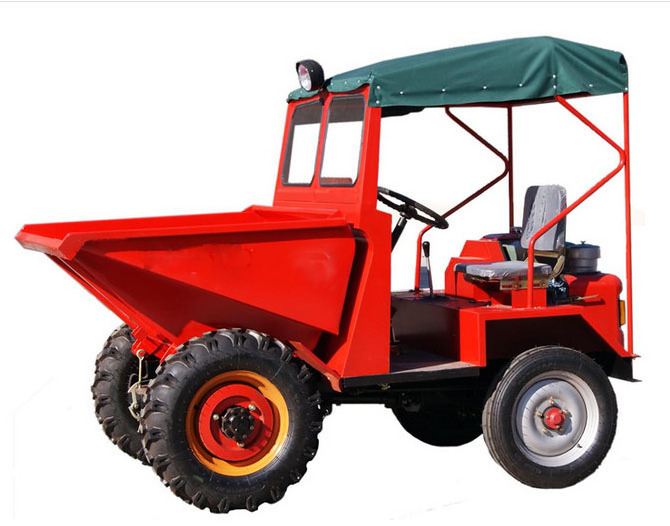 Site dumper mini dumper loader cheap driven rubber tire mini cart transporter