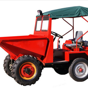 Site dumper mini dumper loader cheap driven rubber tire mini cart transporter