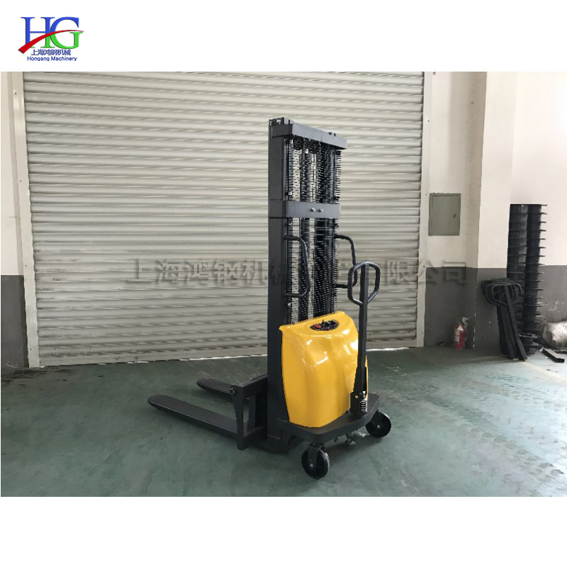 Hydraulic electric stacking driver push type raised car load 1 ton 2 tons truck manufacturer direct sales