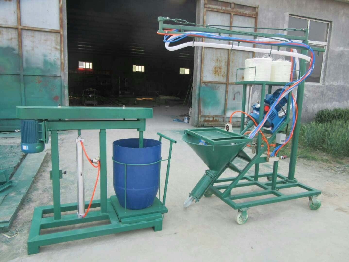 GRC mortar spraying machine fiberglass garden sculpture mortar putty powder cement spraying machine