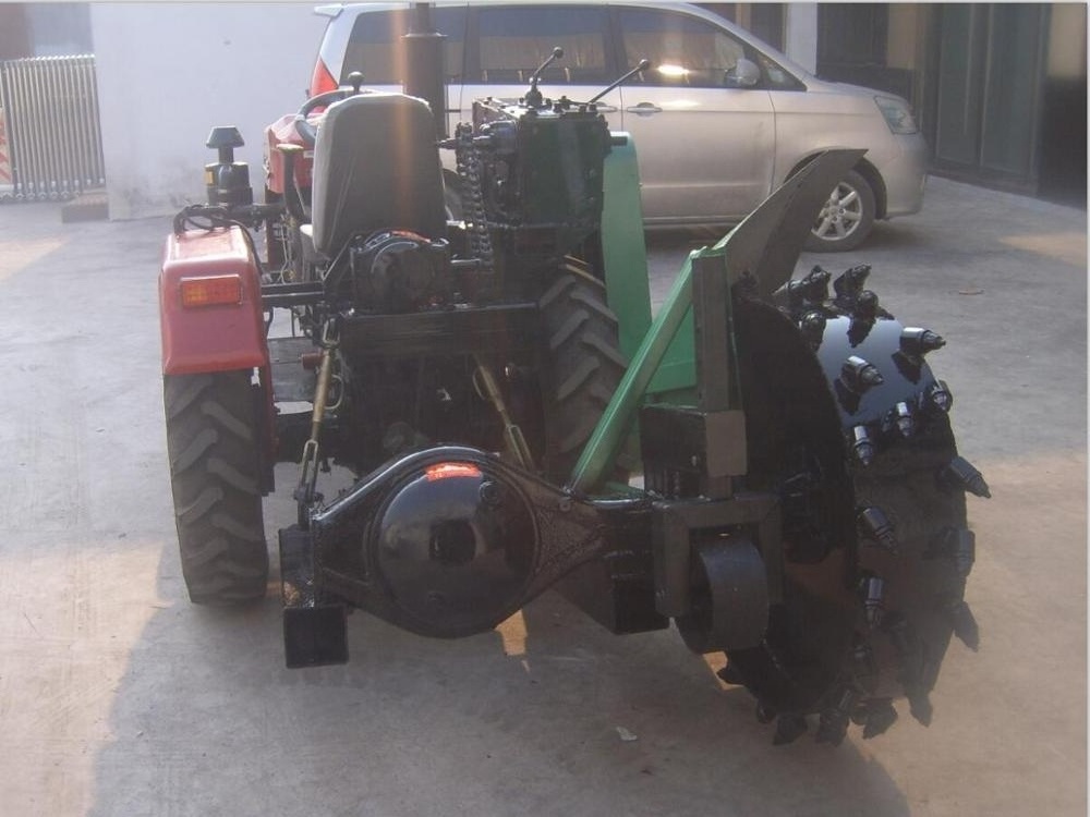 Tractor Mounted high quality disc trencher cable trencher for hard road