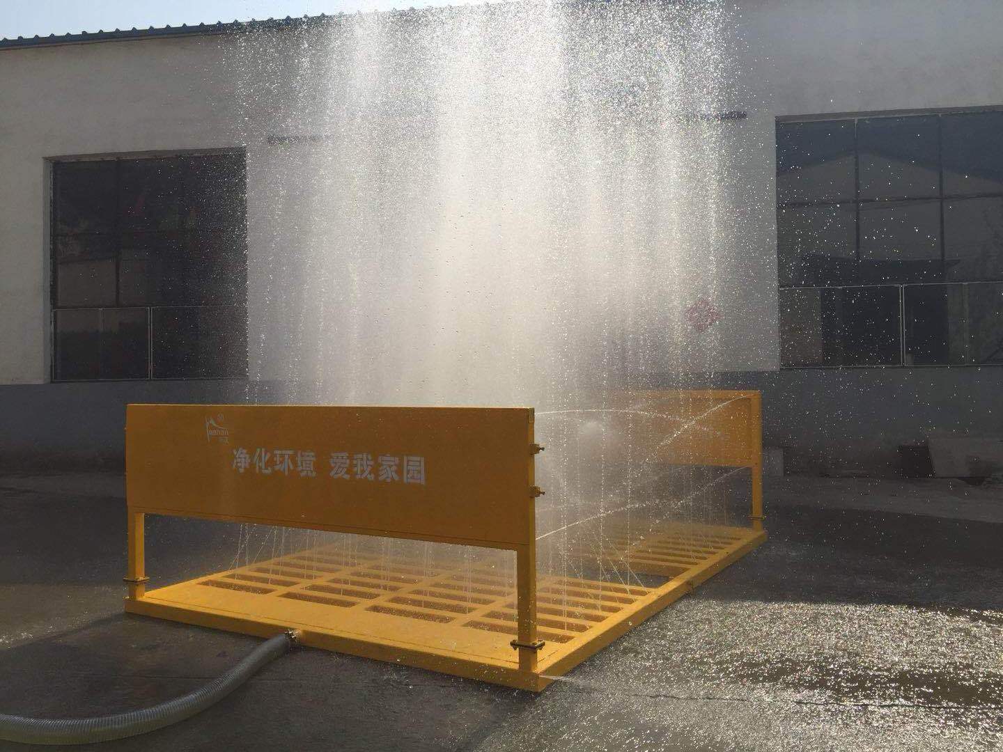 Automatic truck wheel washing machine system