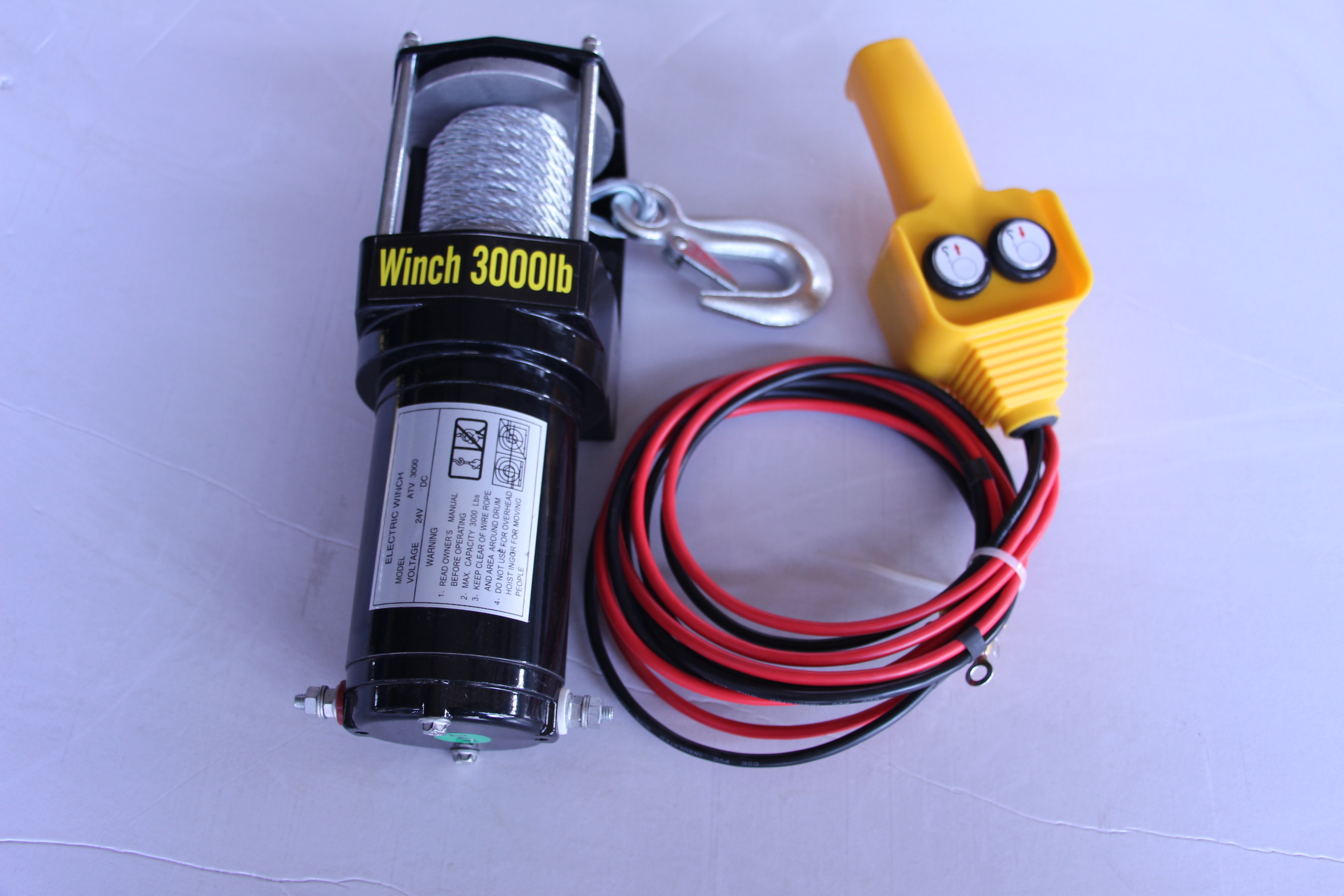 1Electric Wireless Steel Cable Handheld Remote Corded Control 12V 3000lbs Winch for UTV ATV Boat