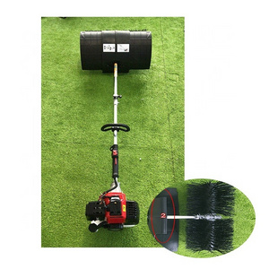 High Efficiency Portable Gasoline Power Broom Artificial Turf Cleaning And Brushing Machine Artificial Grass Sweeper