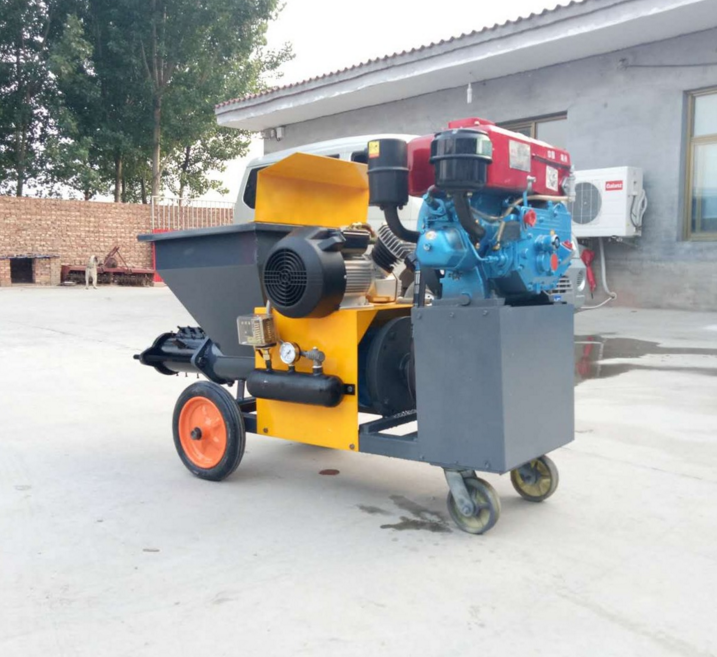 High Quality Automatic  Mortar sprayer machine Diesel Engine Spraying Plaster Cement