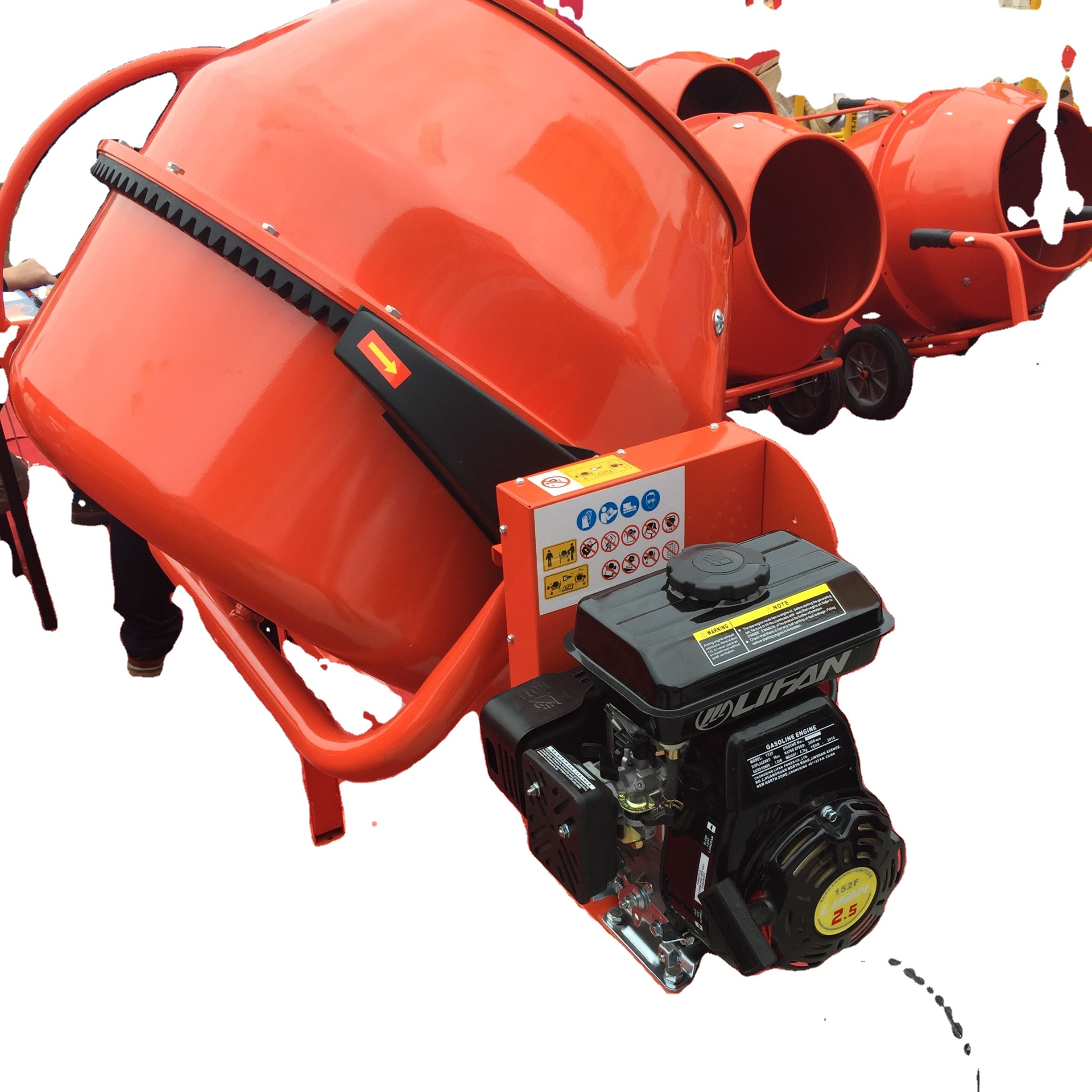 Diesel Engine Electric Motor Gasoline Portable Mini Concrete Drum Mixer With 160l 230l 350l Charging Capacity