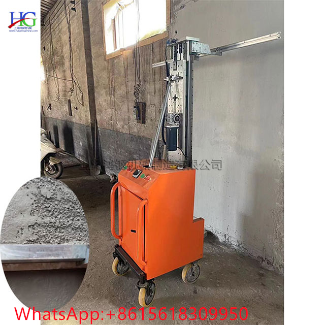 Automatic rendering machine Gypsum mortar trowel machine  Wall Cement Plastering Machine