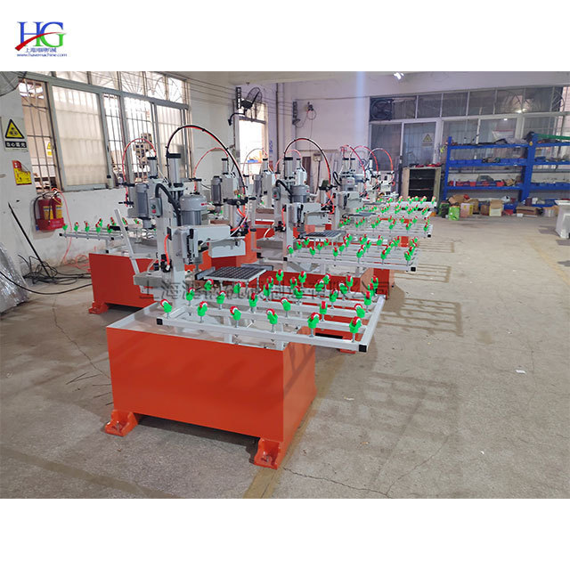 Glass chamfering machine manual lift grinding head pneumatic suction cup fixed glass tile rough grinding and polishing