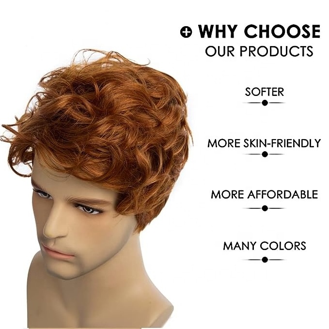 Free Sample Customized Glueless 150% Density Long Man Hair Wig Natural Toupee,Hair Wigs For Men