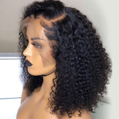 Cheap Short Bob Wigs Human Hair Kinky Curly Lace Front Wigs Human Hair Wholesale Glueless HD Lace Frontal Wigs For Black Women