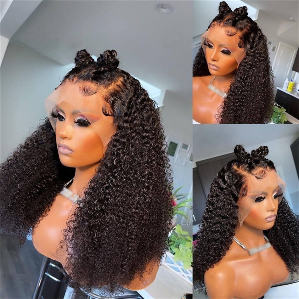 Glueless Full Hd Lace Wigs For Black Women Kinky Curly Lace Front Wigs Raw Brazilian Human Hair Hd Lace Frontal Wigs Human Hair