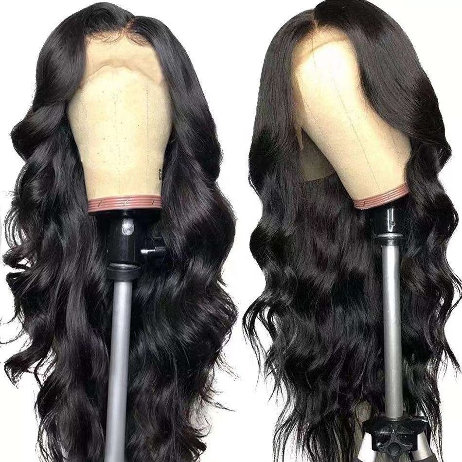 Wholesale Swiss Lace 180 Density Pre Plucked Deep Wave Wig Raw Virgin Indian Human Hair 13x4 Hd Transparent Lace Frontal Wigs