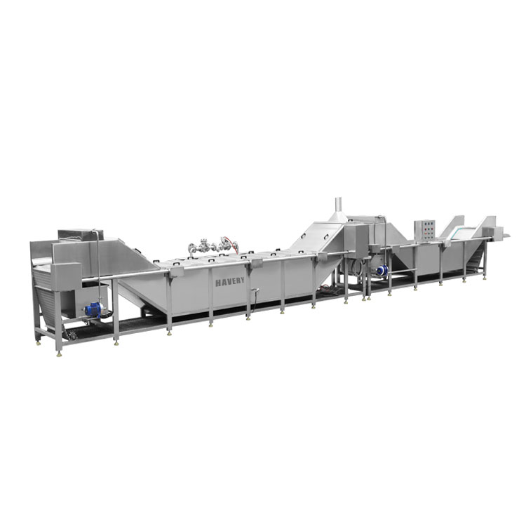 Food processing factory leafy vegetable potato chips broccoli peanuts fruit blanching machine