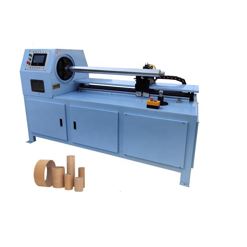 PET PVC PP Roll Paper Core Cutting Machine Fully Automatic PLC Paper Tube Recutter Machinery Cardboard Core Pipe Cutter