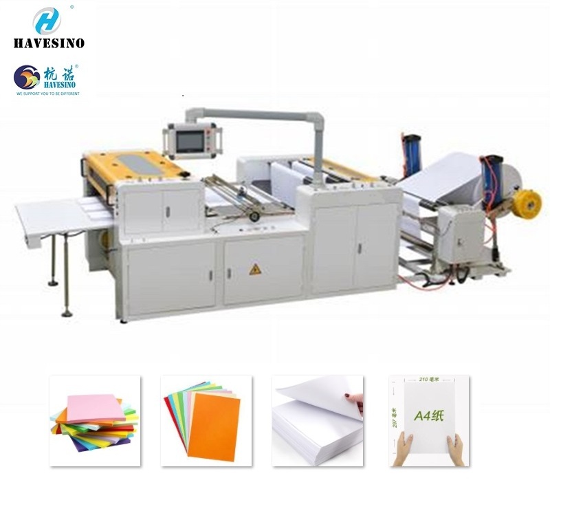 Automatic A4 Paper Roll to Sheet Cutting Slitting Slitter Machine A4 Paper Cutting and Packing Machine