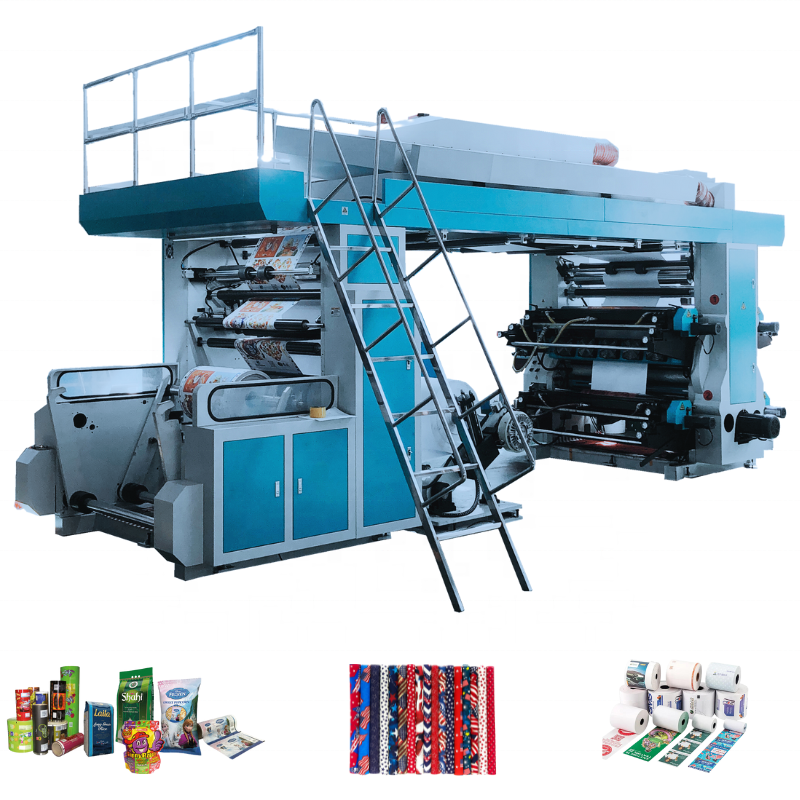 Flexography Printer  Press Flexible Film Paper Flexographic Printers Non Woven Fabric Flexo Printing Machine 2 4 Color 6 Color