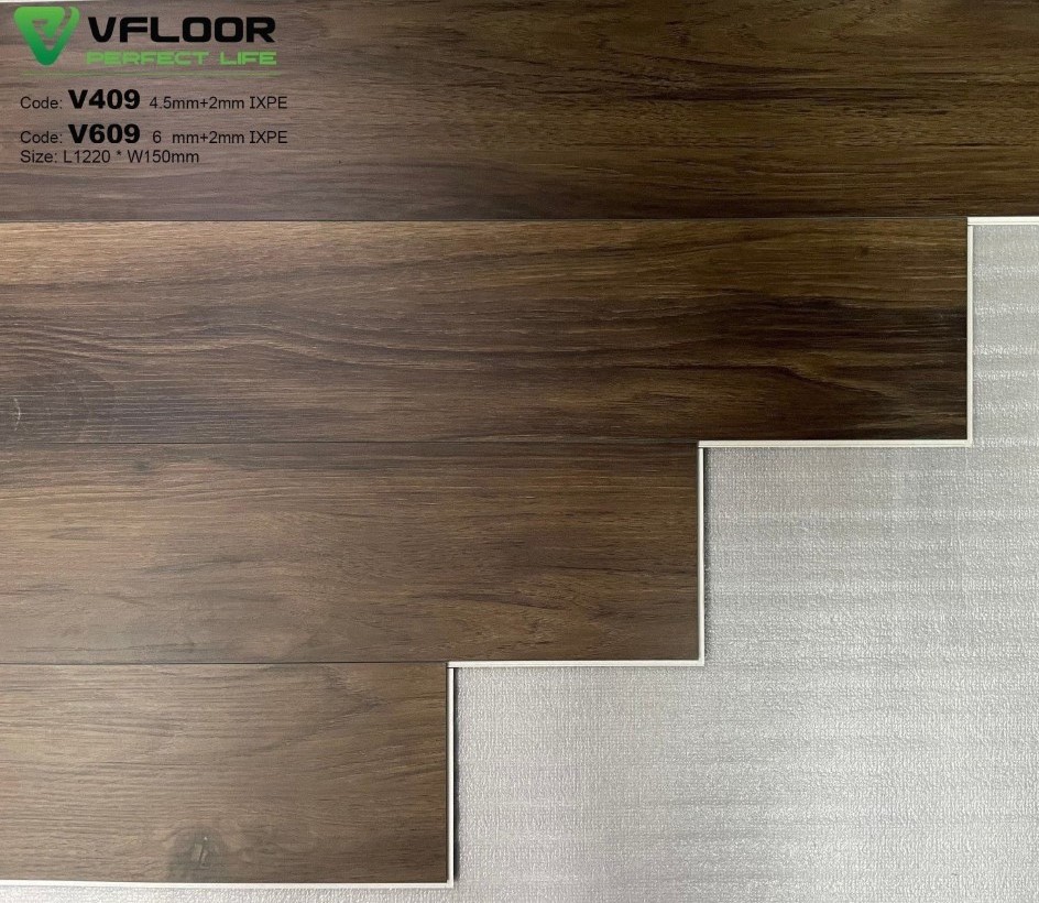 Vietnam Wholesale SPC Flooring Planks Thailand PVC Powder Waterproof Anti-slip Wood Grain Marble Look