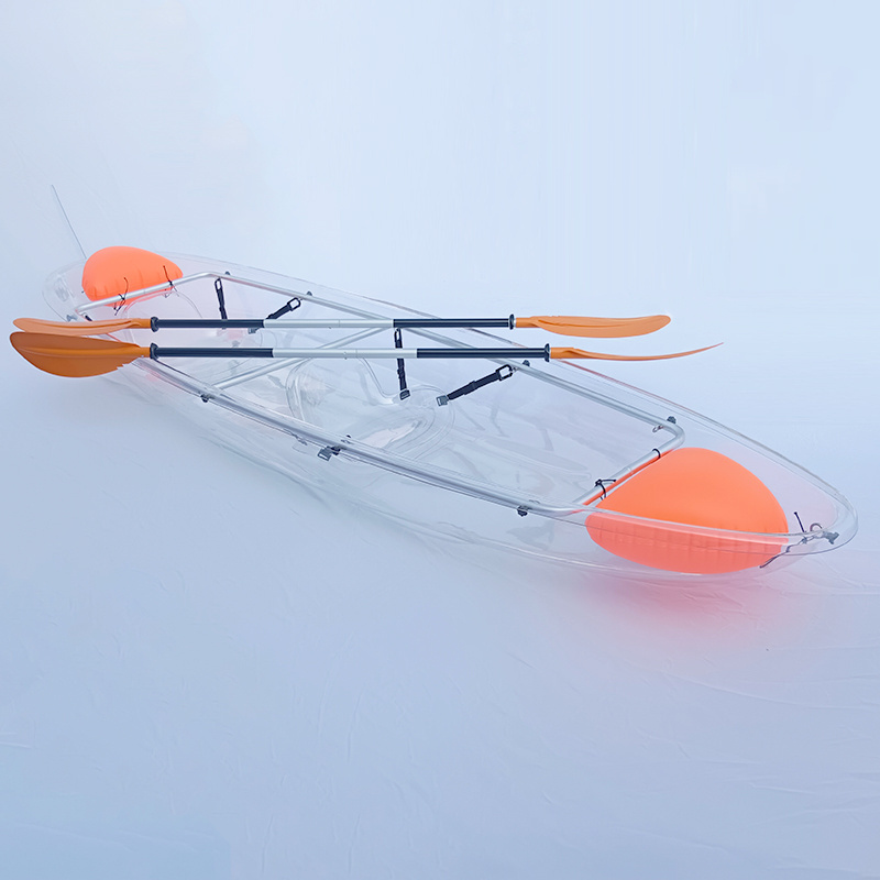 Transparent Plastic Clear Crystal Pc Leisure Double Seats Crystal Clear Kayak Transparent Canoe