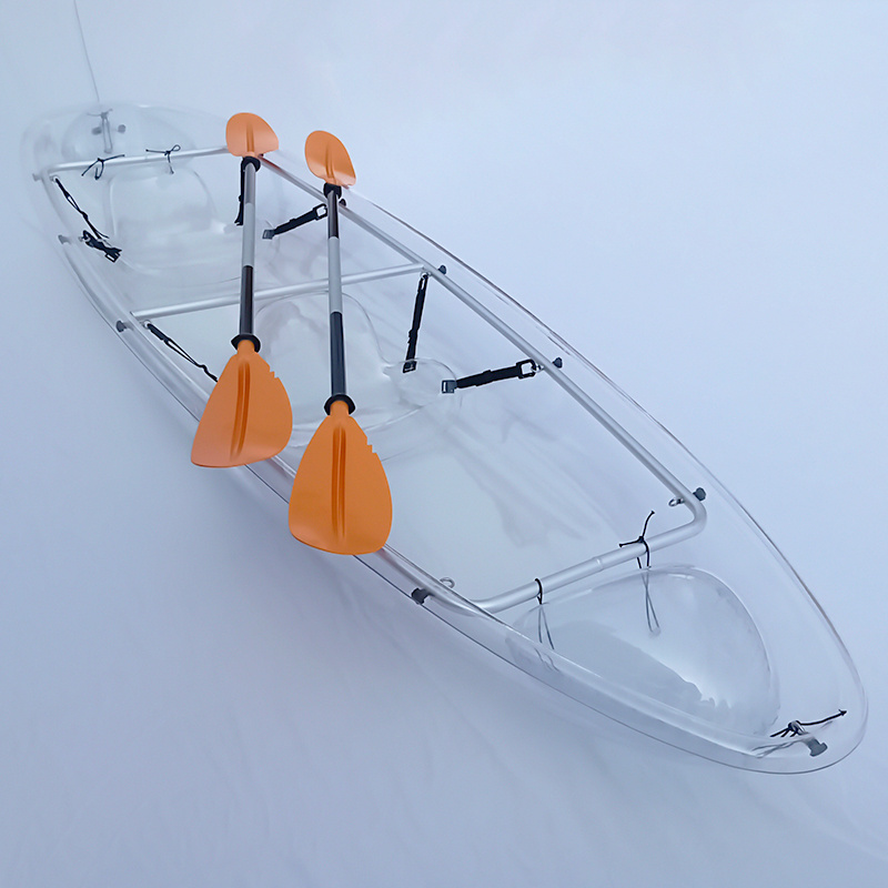 Transparent Plastic Clear Crystal Pc Leisure Double Seats Crystal Clear Kayak Transparent Canoe