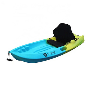 Kids 6ft Angler Kayak Kids Fishing Sit-On-Top Rowing Boat with Rudder & Stadium Seat for Rowing Boat