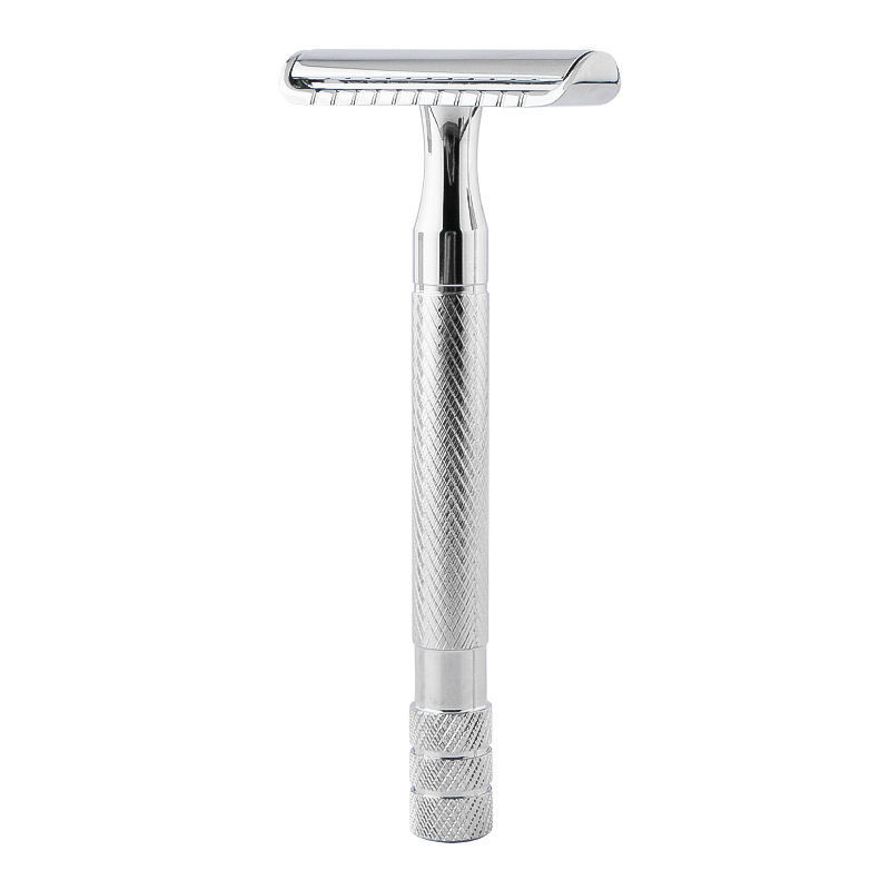 Men's Shaving Kit Metal Safety Razor Set Including Shaving Razor, Holder,  Brush and Blades