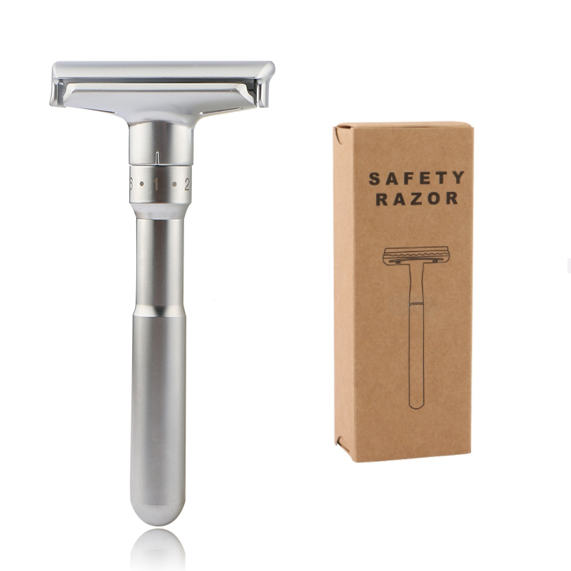 Safety Razor Adjustable Double Edge stainless steel blade Manual Shaving Razor Zinc Alloy material