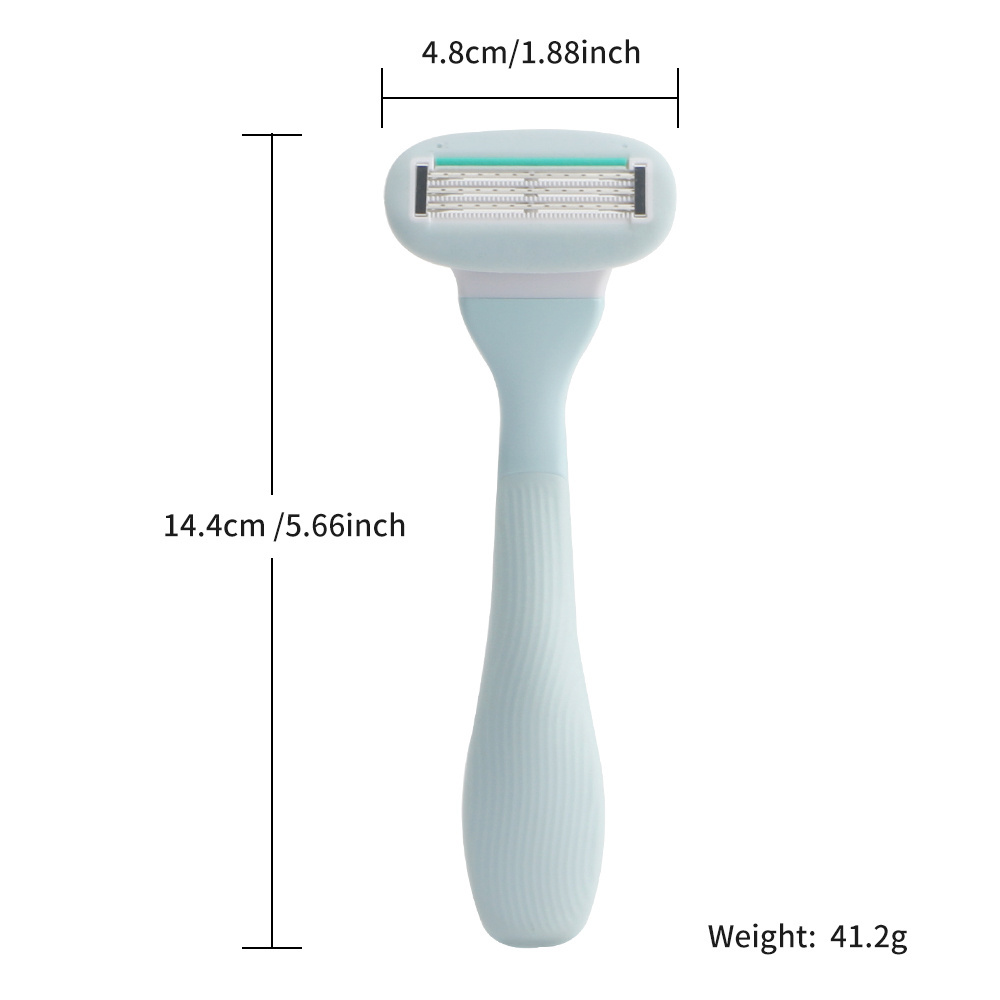 three blade Grooming Razors with irritation defense bar for Women, excellent quality 3 Razor ladies Blade Refills