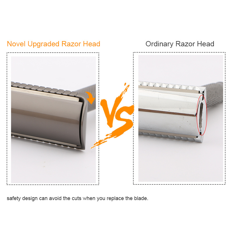 Zinc alloy safety razor chrome double edge shaving safety razor blades