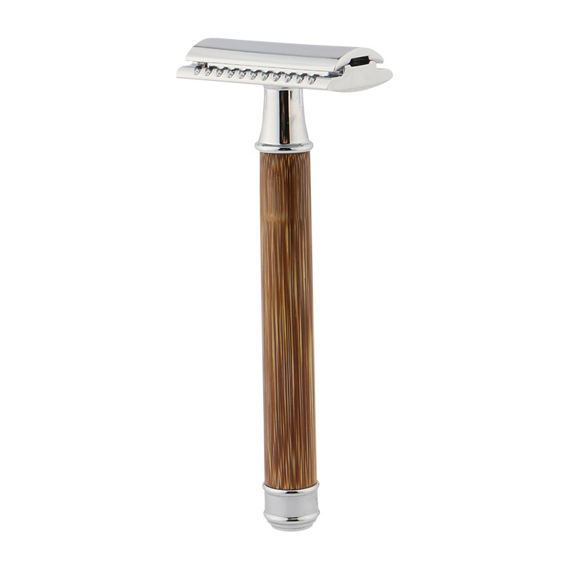 Double Edge Bamboo Handle Natural Color Classical Men's Shaving Safety Razor Bamboo Razor