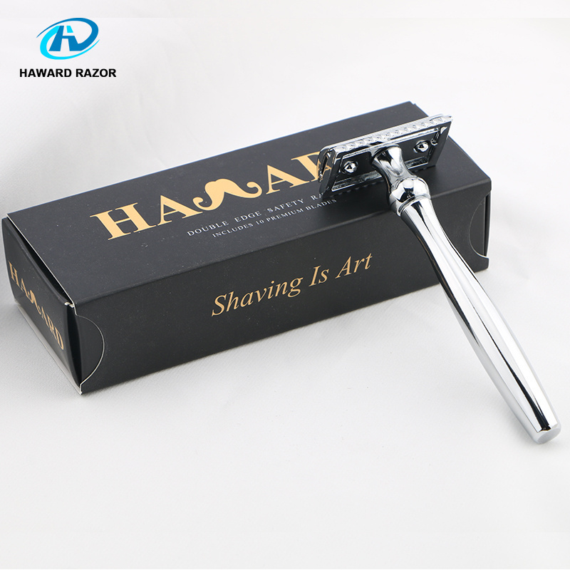 Stainless steel double edge blade safety razor 3 pieces classical razor for men