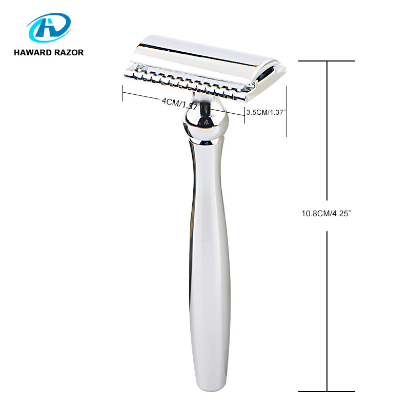 Stainless steel double edge blade safety razor 3 pieces classical razor for men