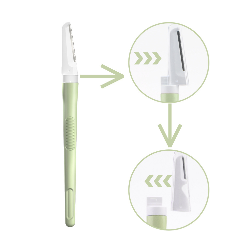 Aluminum dermaplaning razor for women reusable eyebrow razor and facial razor