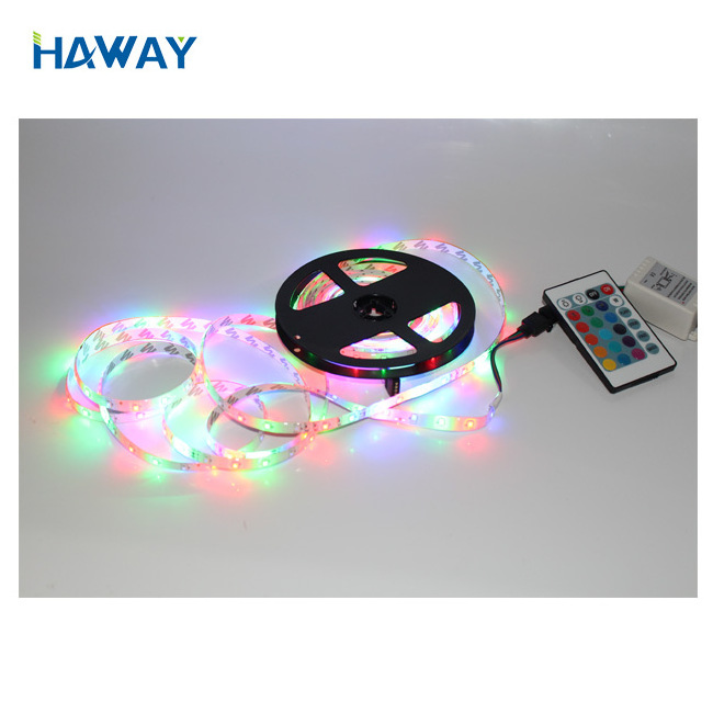 Spot manufacturer rgb led light belt set 5050 light bar 12V 24 key remote control decorative waterproof smart light belt